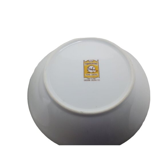 Vintage Salem China Co Translucent Lace Bouquet Fine China Dessert Plate with Pl - Picture 3 of 3